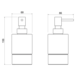 Дозатор Timo Saona 13239/16 чёрный матовый